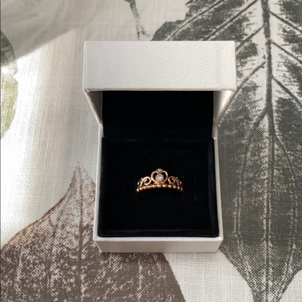 Rose Gold Princess Tiara Crown Ring - Pandora